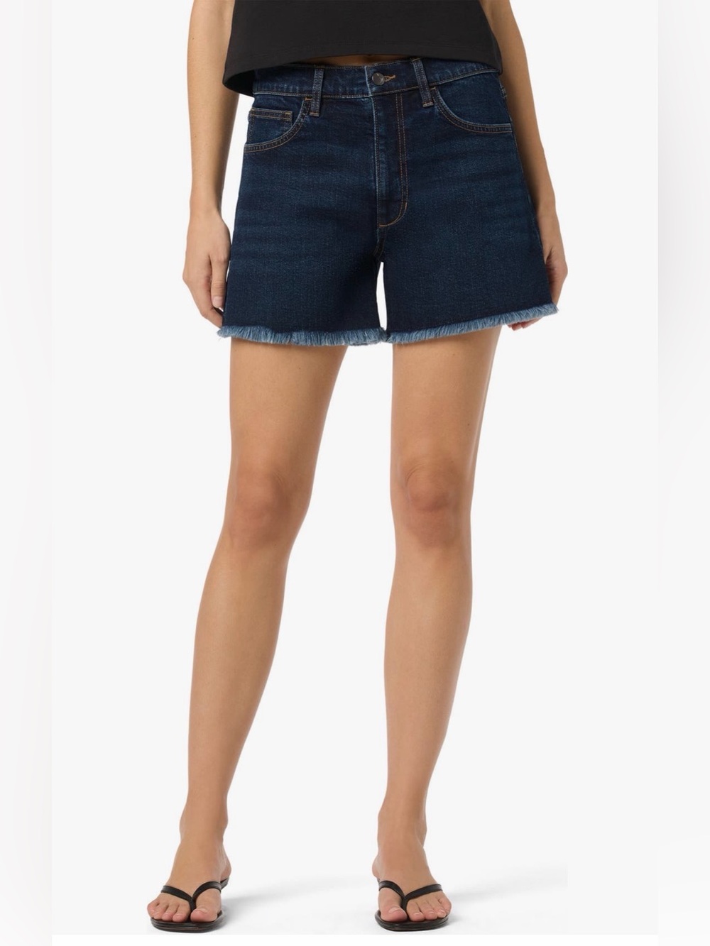 Joe’s Frayed High Waist Relaxed Denim Shorts- Ida